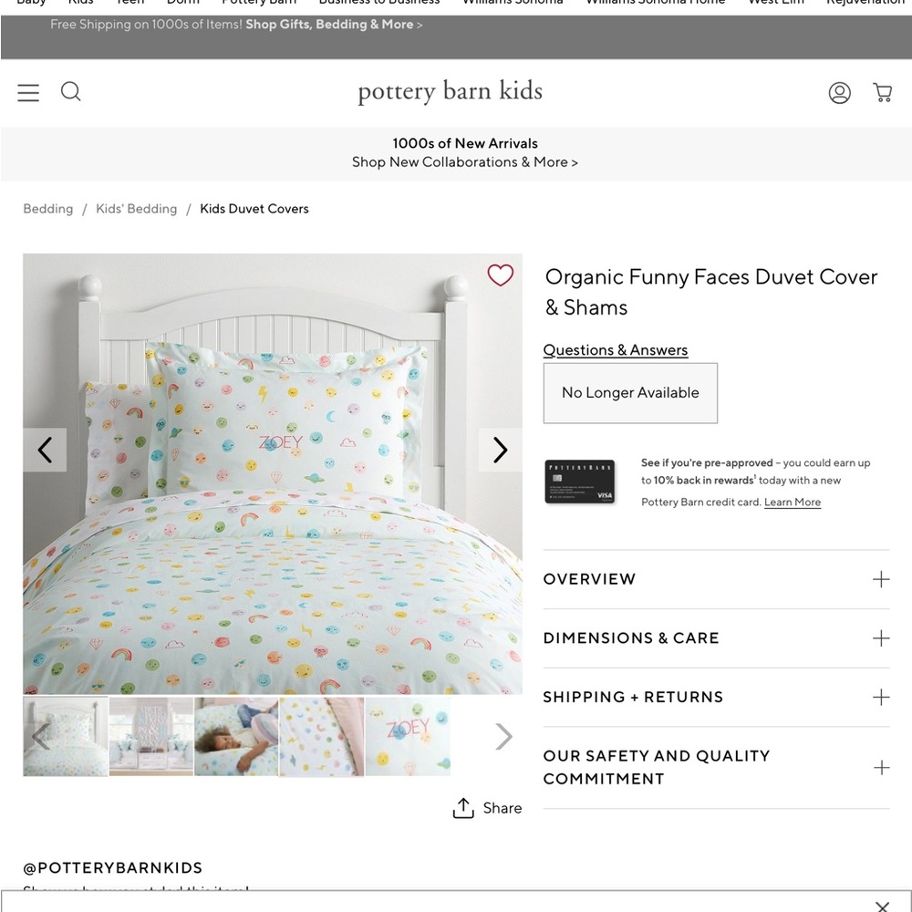Pottery Barn Kids Colorful Duvet Cover Set organic funny faces duvet cover